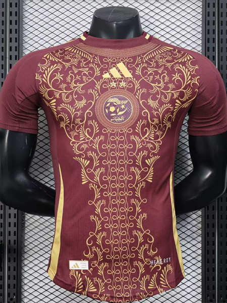 25-26 Algeria Brown Red Player Version Training shirts