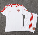 25-26 Bayern White Training Short Suit #D2537
