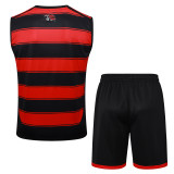 25-26 Flamengo Red Black Tank top and shorts suit #D2543