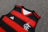 25-26 Flamengo Red Black Tank top and shorts suit #D2543