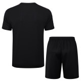 25-26 Man Utd Black Training Short Suit #D2535