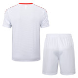 25-26 Bayern White Training Short Suit #D2537