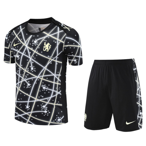 25-26 CHE Black White Training Short Suit