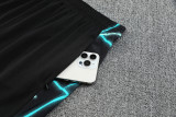 25-26 INT Black blue Tank top and shorts suit
