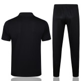 25-26  Man Utd Black Short shirts and Long trousers Suit #C2518