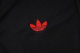 25-26  Man Utd Black Short shirts and Long trousers Suit #C2518