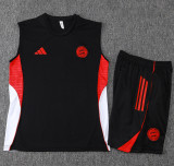 25-26 Bayern Black Tank top and shorts suit #D2557