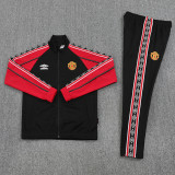 25-26 Man Utd Black Jacket Tracksuit #02