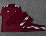25-26 Ajax Jujube red Half Pull Tracksuit #B2540(半拉链)