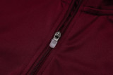25-26 Ajax Jujube red Half Pull Tracksuit #B2540(半拉链)