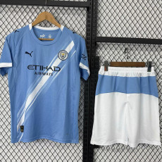 25-26 Man City Home Kids Soccer Jersey
