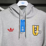 24-25 Man Utd Grey Hoodie Tracksuit (High Quality)(卫衣套装)