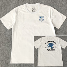 25-26 BAR White High Quality Casual T-Shirt #圆领蓝标