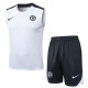 25-26 CHE White Tank top and shorts suit #D2573