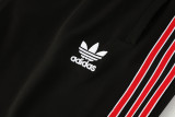 25-26 Man Utd Black Red Jacket Tracksuit #05