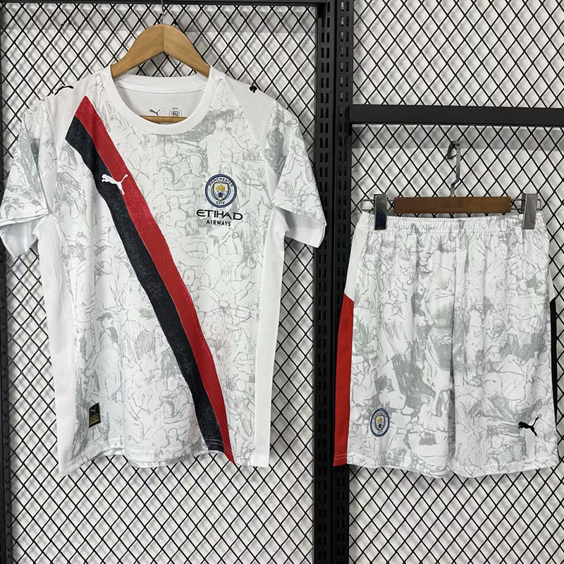 US$ 14.50 - 25-26 Man City CWC White Kids Soccer Jersey - www.kkgoolg.com