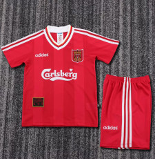 1995-1996 LIV Home Kids Retro Soccer Jersey