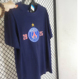 2025 PSG Royal blue High Quality Casual T-Shirt 宝蓝人名版