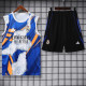 25-26 RMA White blue Tank top and shorts suit