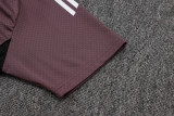 25-26 Man Utd Grey purple Short shirts and Long trousers Suit #C2537