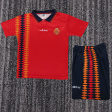 1994 Spain Home Kids Retro Soccer Jersey