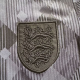 1990 England Grey Black Kids Retro Soccer Jersey
