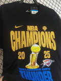 2025 NBA Black Champions High Quality Casual T-Shirt