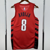 22-23 TRAIL BLAZERS AVDIJA #8 Red Top Quality Hot Pressing NBA Jersey (Trapeze Edition)飞人版