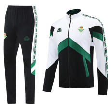 25-26 Real Betis White Black Jacket Tracksuit #01