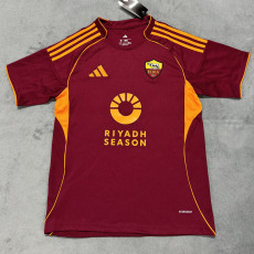 25-26 Roma Home Fans Soccer Jersey (前广告)