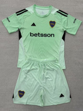 25-26 Boca Juniors Green GoalKeeper Kids Soccer Jersey