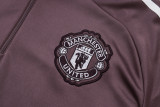 25-26 Man Utd Grey purple Half Pull Tracksuit #B2550(半拉链)