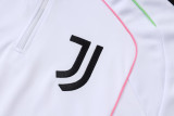 25-26 JUV White Half Pull Tracksuit #B2552(半拉链)