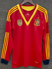 2013-2014 Spain Home Long Sleeve Retro Soccer Jersey (长袖)