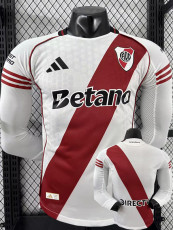 25-26 River Plate Home Long Sleeve Player Version Soccer Jersey (长袖球员)