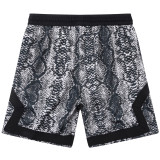 C2448 AJ Black Casual Short Pants #蛇纹迷彩