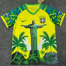 25-26 Brazil Yellow Green Special Edition Training shirts (黄袖口)