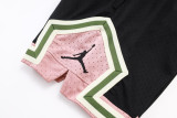 A2501 AJ Black Pink Casual Short Pants #黑粉色