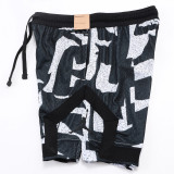 C2502 AJ Black white Casual Short Pants #破冰斑白