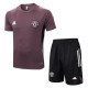 25-26 Man Utd Grey purple Training Short Suit #D25126