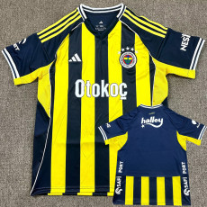 25-26 Fenerbahce Home Fans Soccer Jersey (全广告)