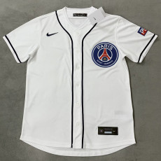 25-26 PSG White Casual Edition Baseball Jersey
