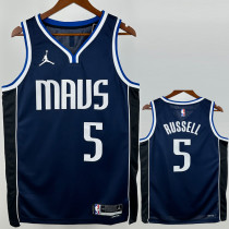 22-23 Dallas Mavericks RUSSELL #5 Royal blue Top Quality Hot Pressing NBA Jersey (Trapeze Edition)飞人版