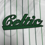 25-26 Celtic White Green Casual Edition Baseball Jersey