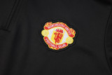 25-26 Man Utd Black Half Pull Tracksuit #B2506(半拉链)