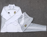 25-26 RMA White grey Half Pull Tracksuit #B2555(半拉链)