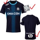 25-26 Marseille Away Player Version Soccer Jersey