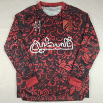 25-26 Palestina FC Red Long Sleeve Training shirts (阿拉伯文)(长袖)