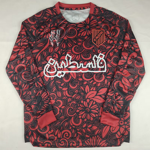 25-26 Palestina FC Red Long Sleeve Training shirts (阿拉伯文)(长袖)