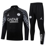 25-26 PSG Jordan Black Half Pull Tracksuit #B2573(半拉链)